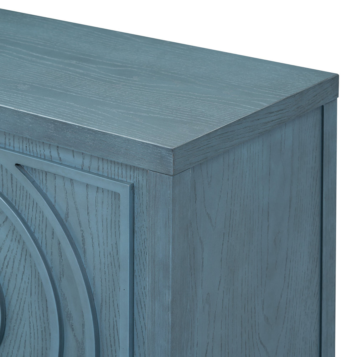 Circular Groove Design Retro Sideboard