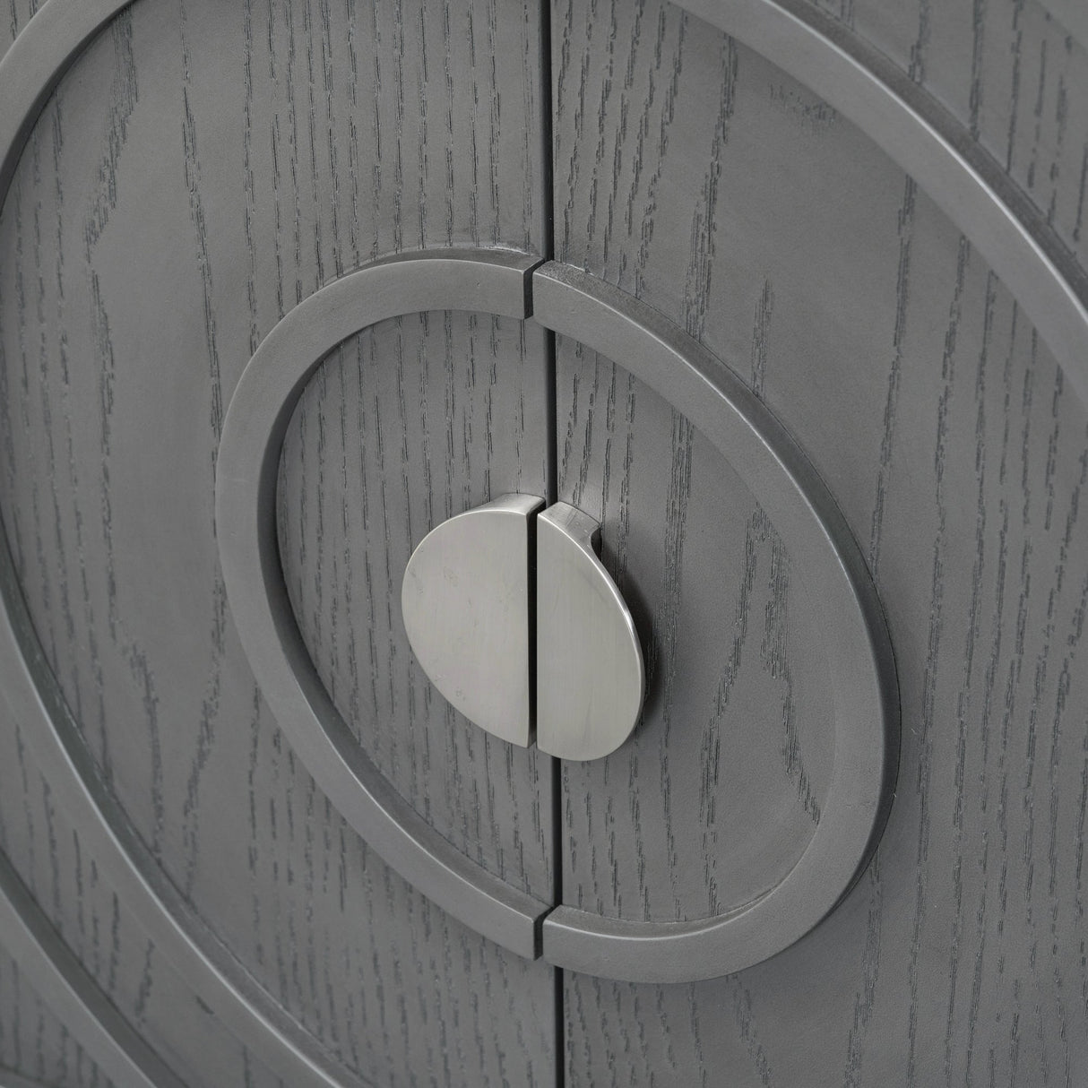 Circular Groove Design Retro Sideboard