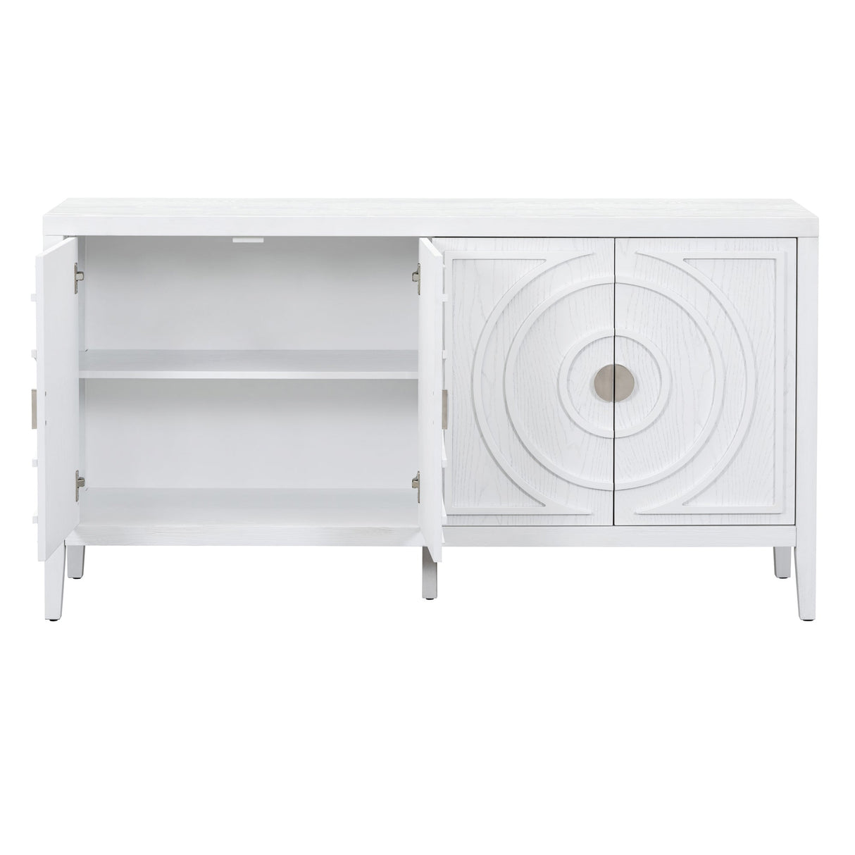Circular Groove Design Retro Sideboard