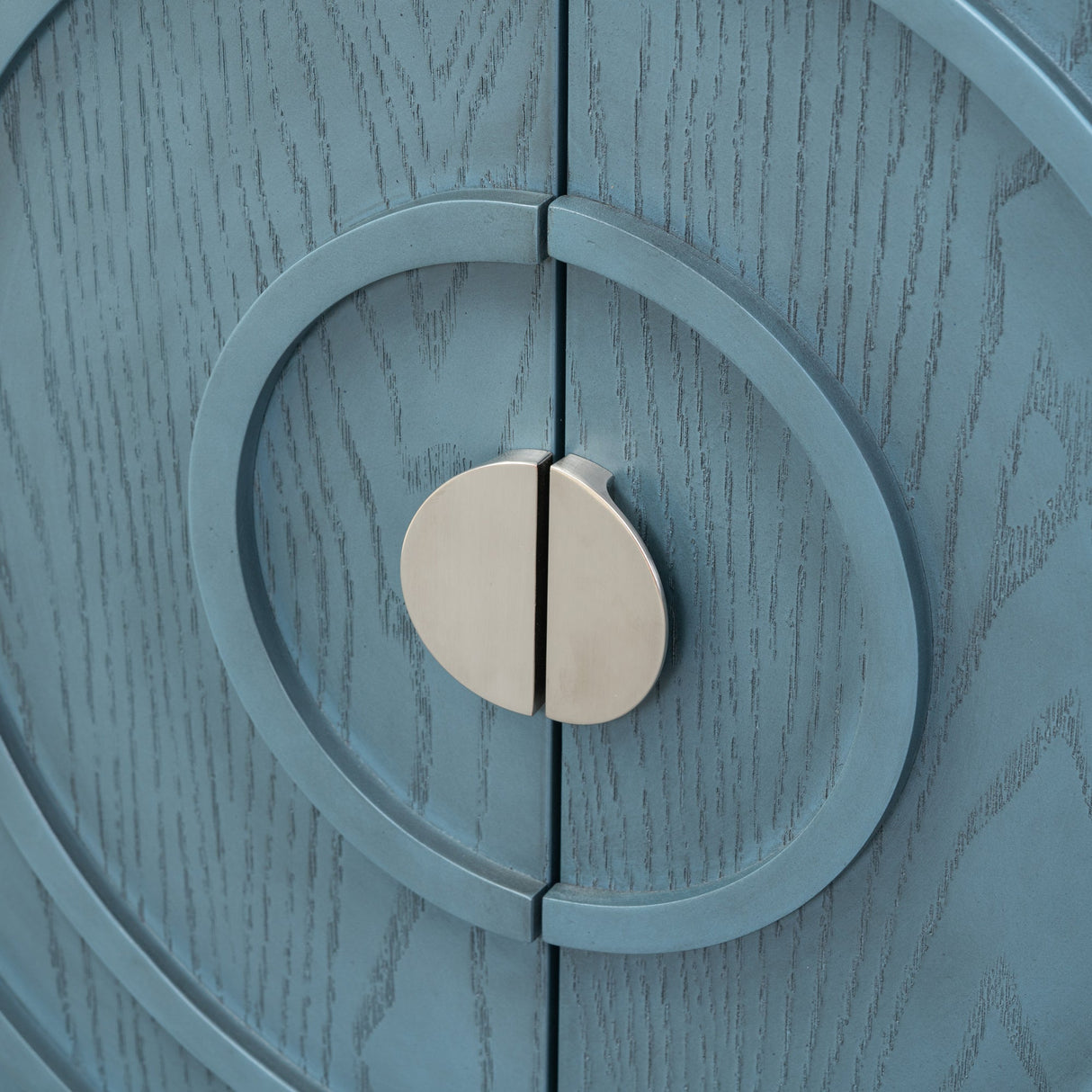 Circular Groove Design Retro Sideboard