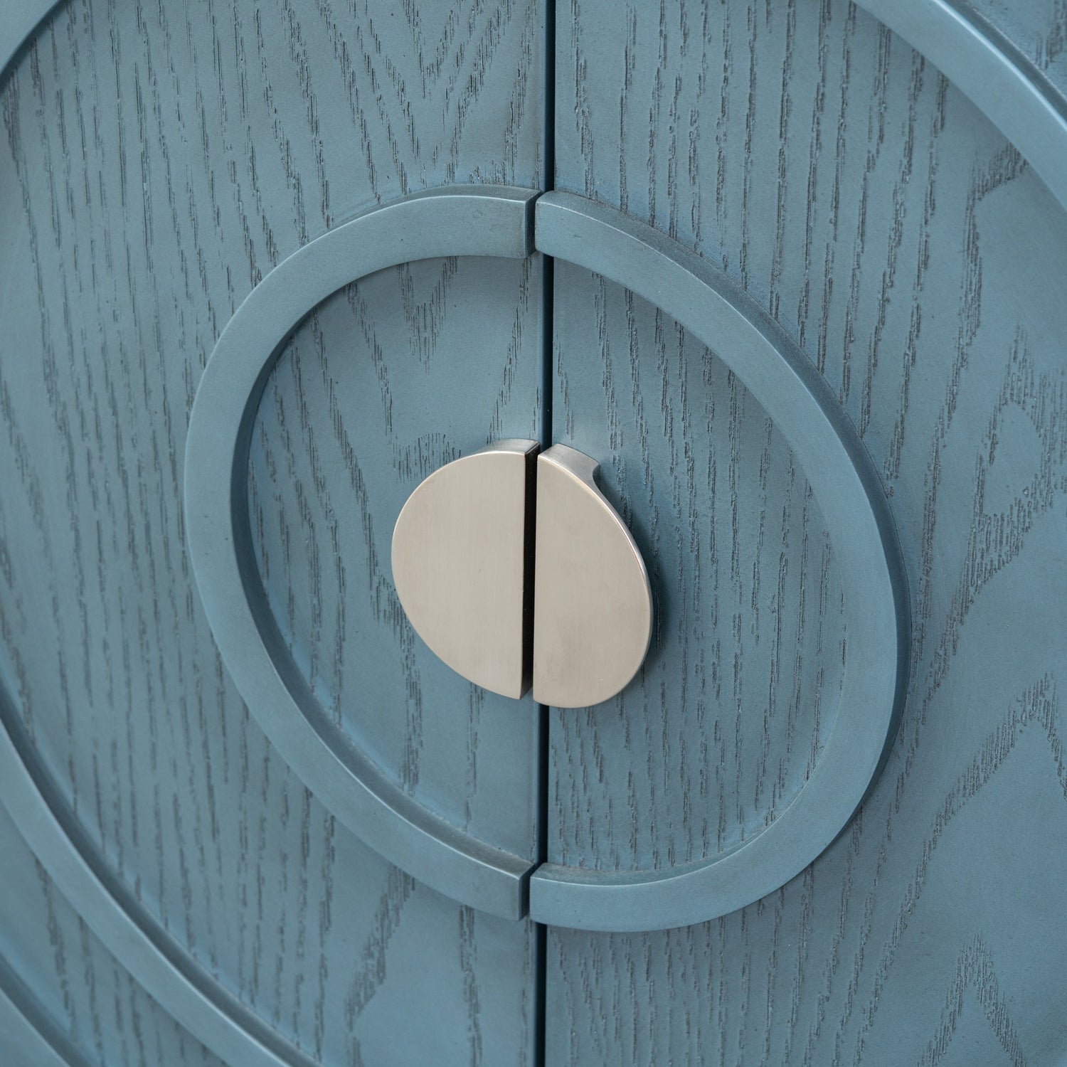 Circular Groove Design Retro Sideboard