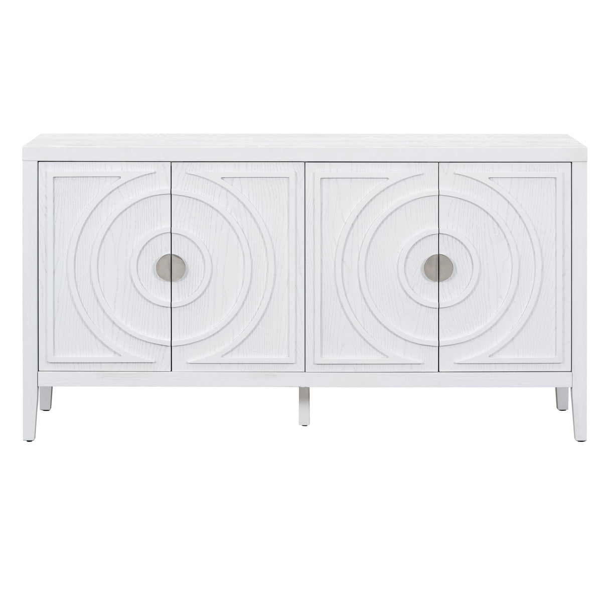 Circular Groove Design Retro Sideboard