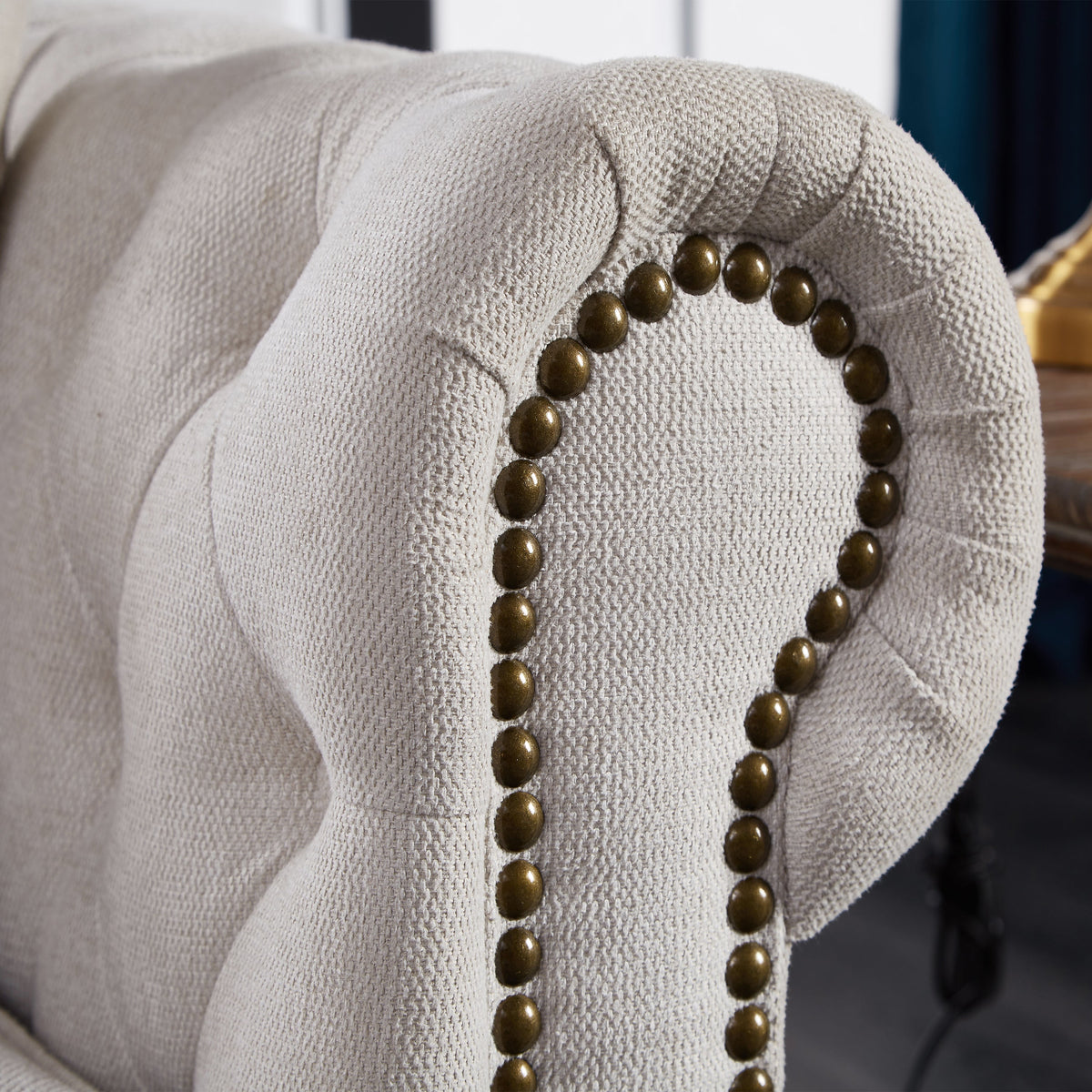 Chesterfield Sofa with Classic Tufted Design - Fabric
