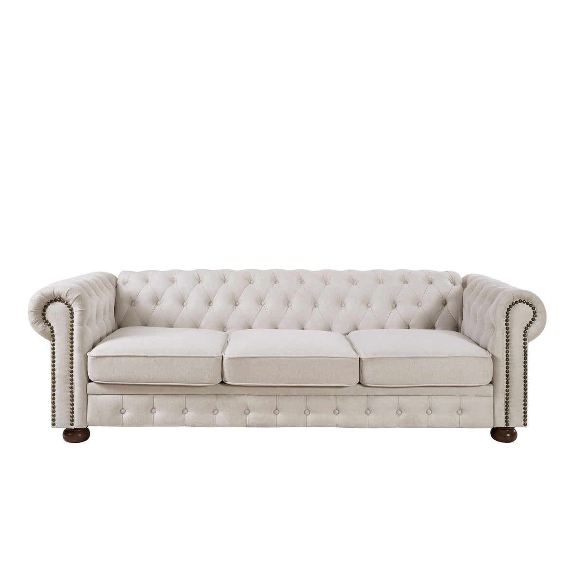 Chesterfield Sofa with Classic Tufted Design - Fabric