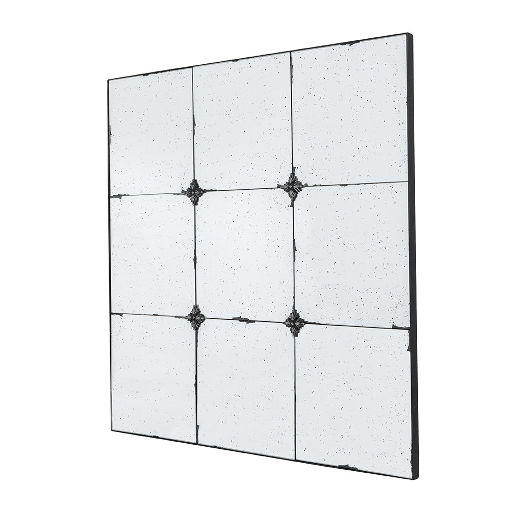 36x36" Traditional Decor Style Antique Glass Panel Mirror