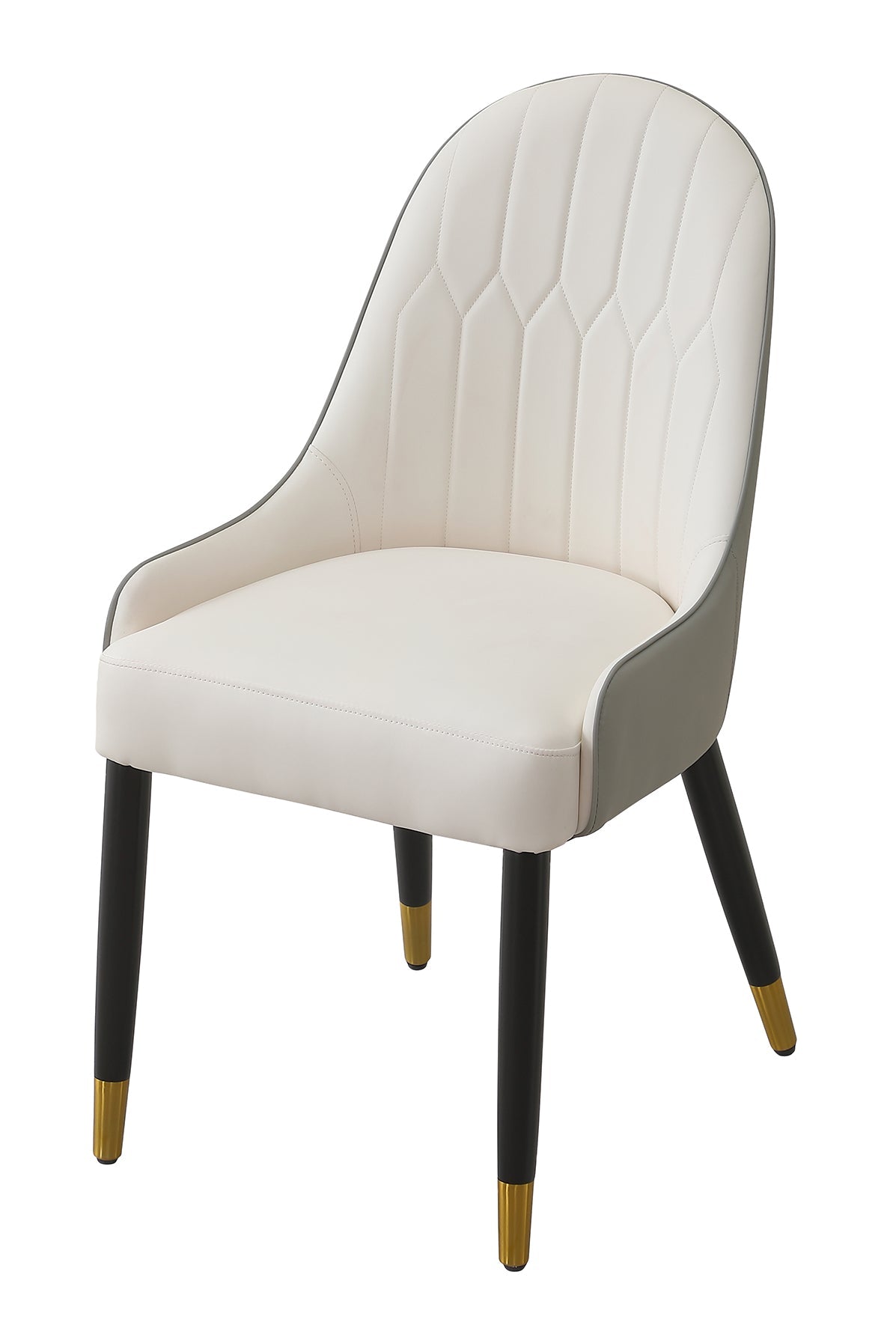 Modern Dining Chairs Set of 2 pcs Faux Leather and Metal