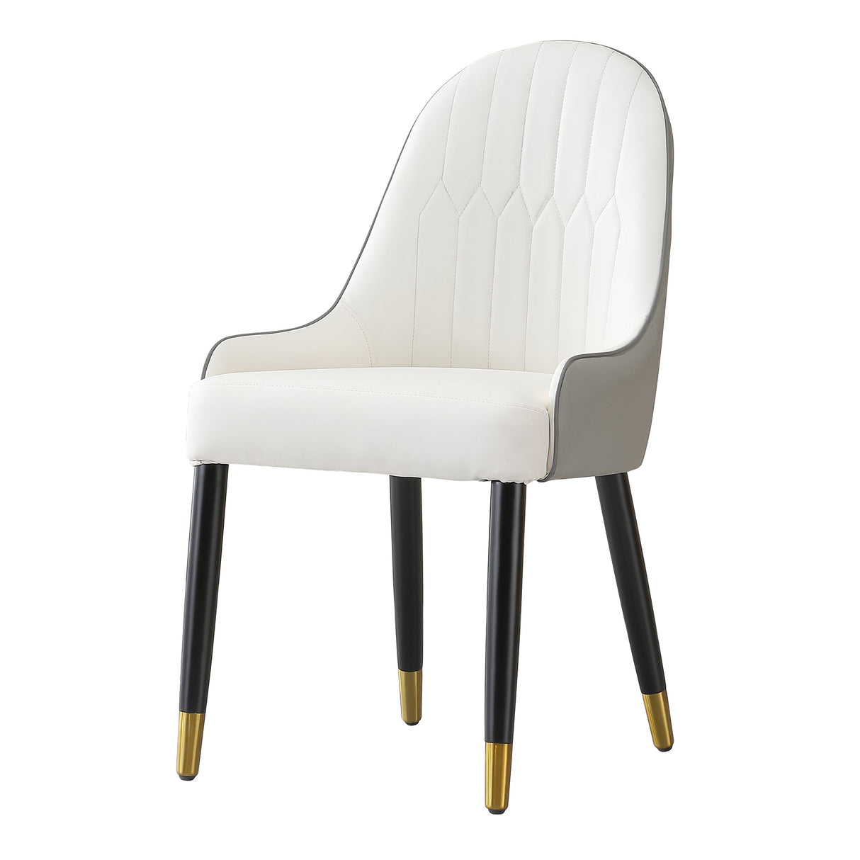 Modern Dining Chairs Set of 2 pcs Faux Leather and Metal