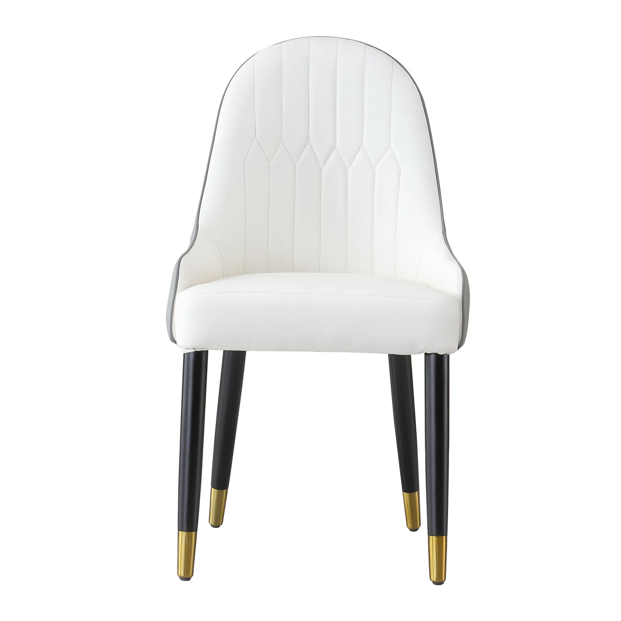 Modern Dining Chairs Set of 2 pcs Faux Leather and Metal