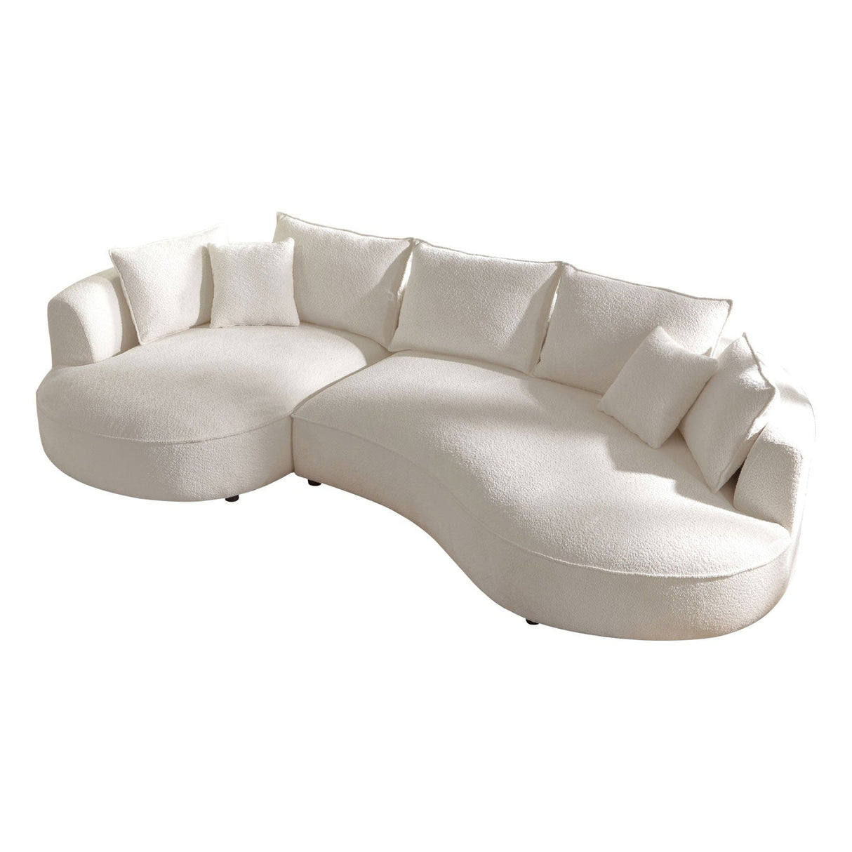 Curved Sofa with Ingenious Shape in Beige