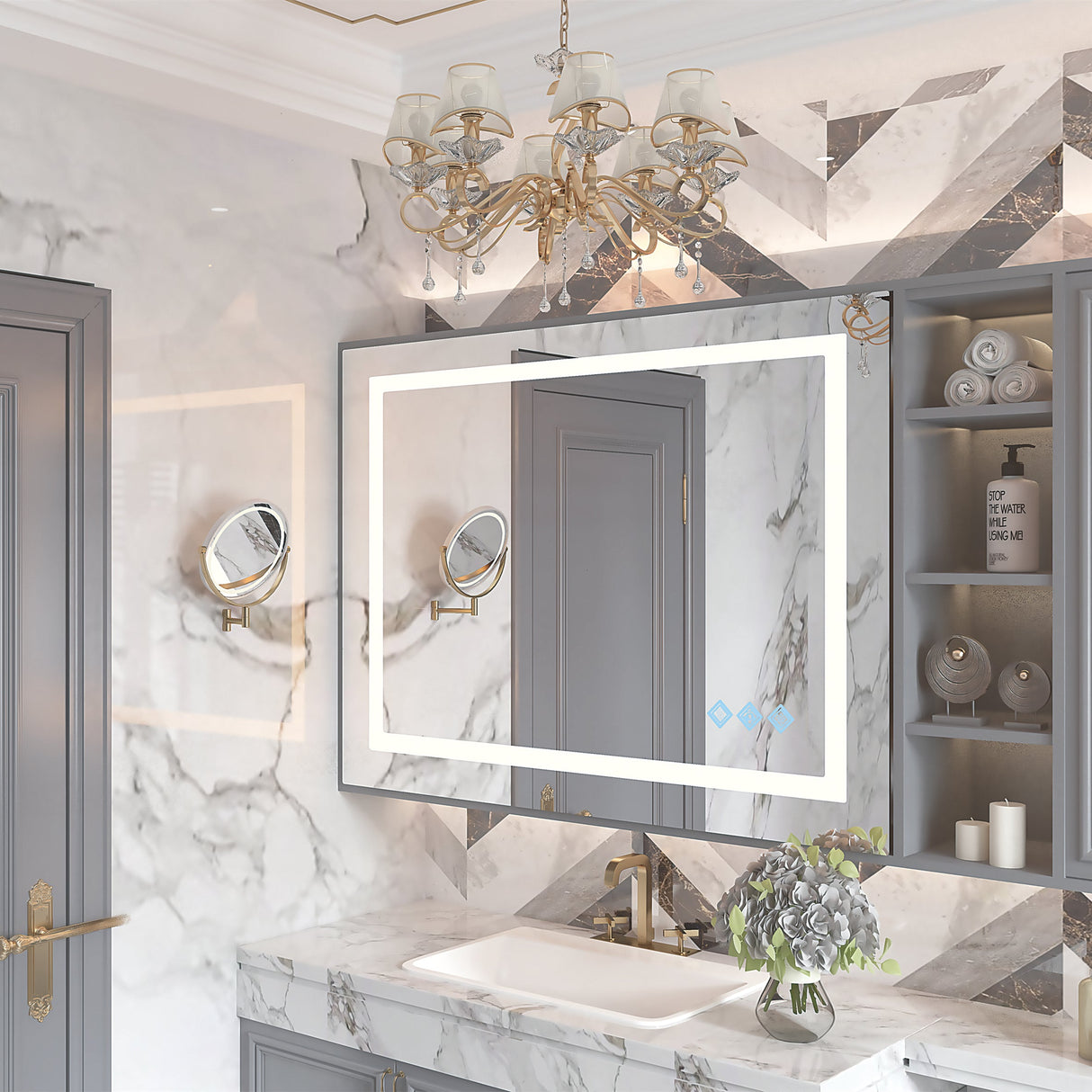 48x36 Inch LED Bathroom Mirror