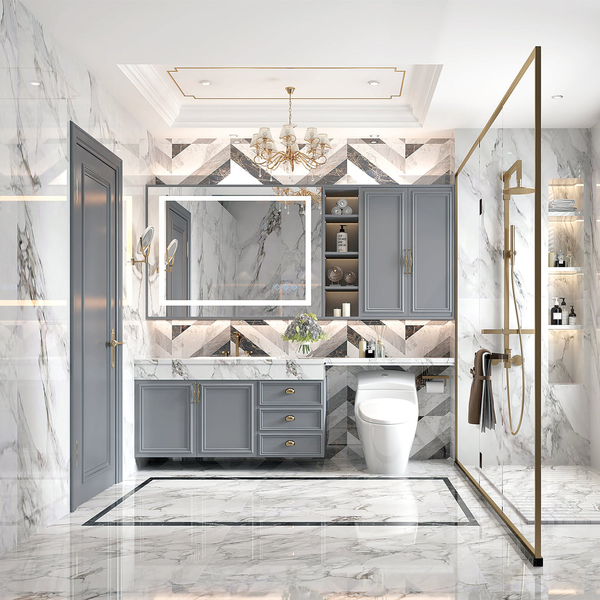 48x36 Inch LED Bathroom Mirror