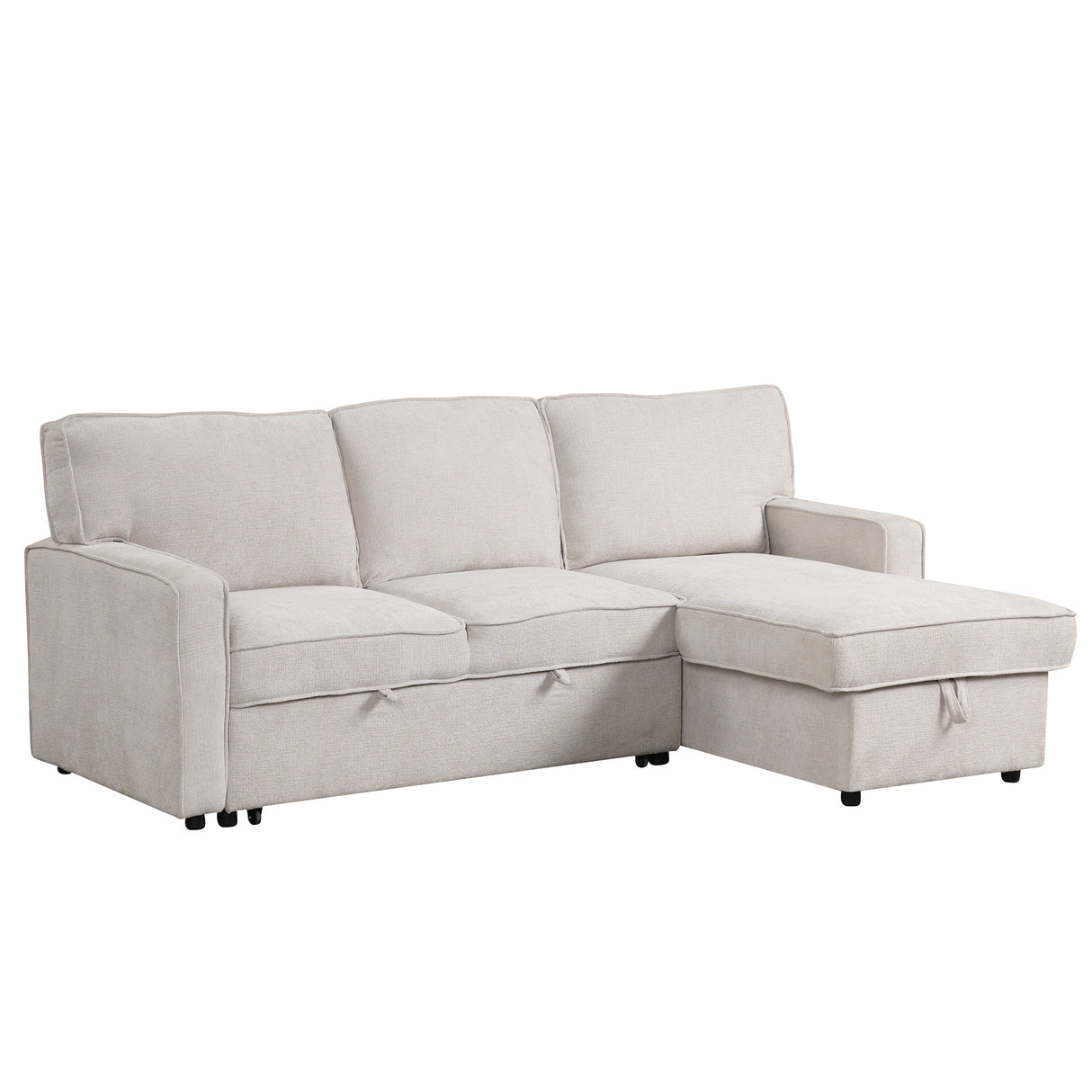 U_STYLE Upholstery Sleeper Sectional Sofa