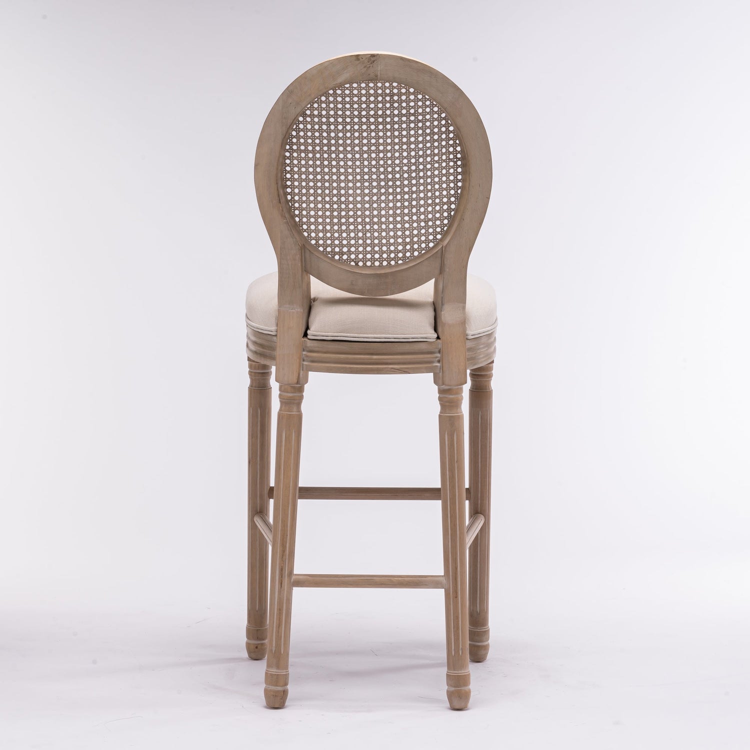French Country Wooden Barstools,Set of  2