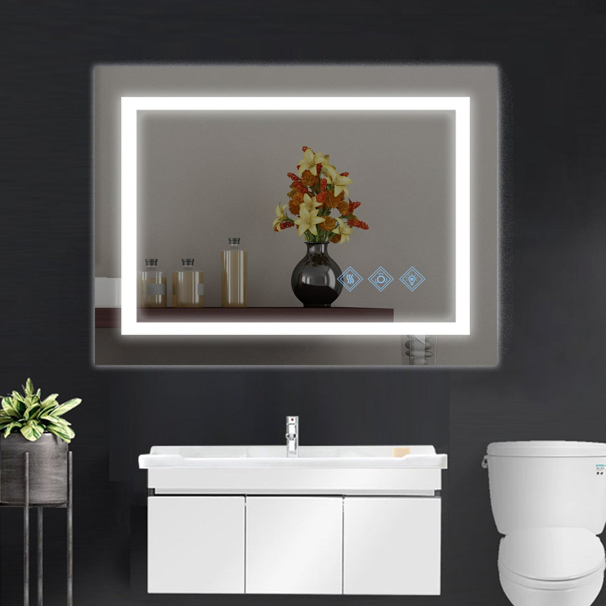 48x36 Inch LED Bathroom Mirror