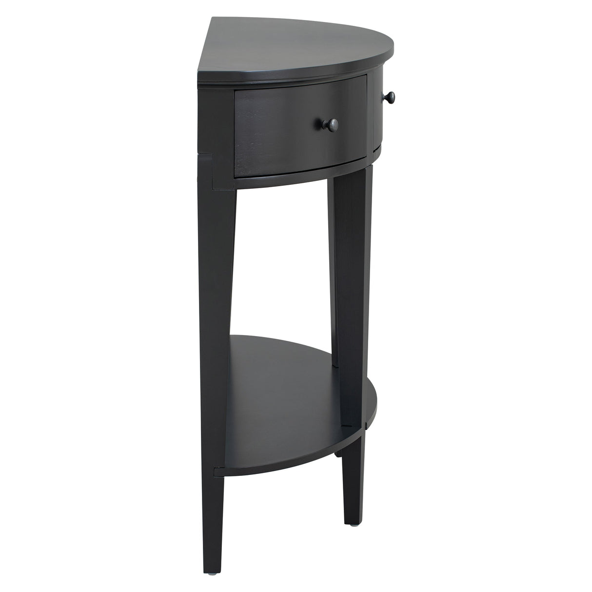 U-Style Modern Curved Console Table with 3 Drawers