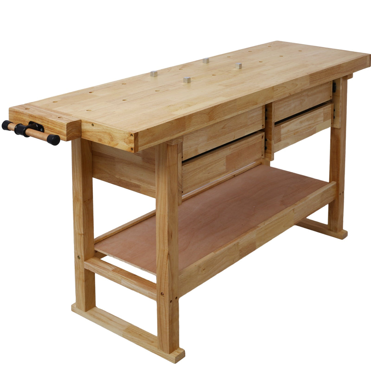 60-Inch Workbench with 4 Drawers and Bar Clamps