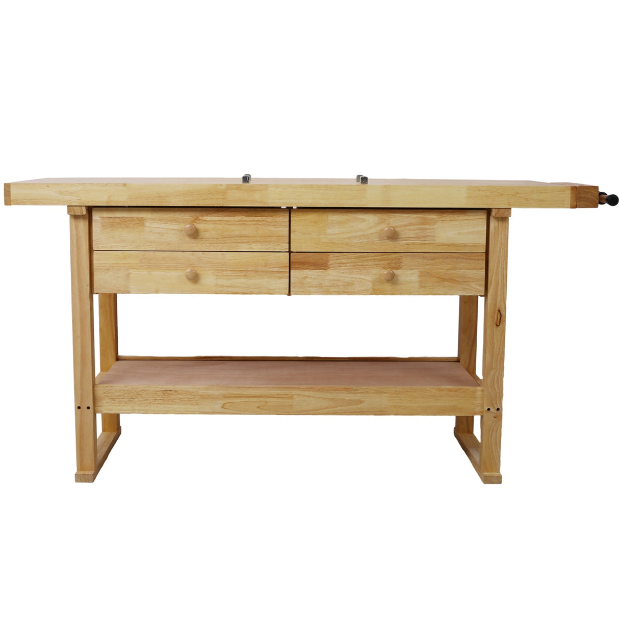 60-Inch Workbench with 4 Drawers and Bar Clamps