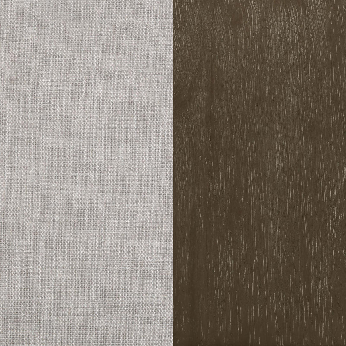 Beige and Natural Removable Back Accent Chair