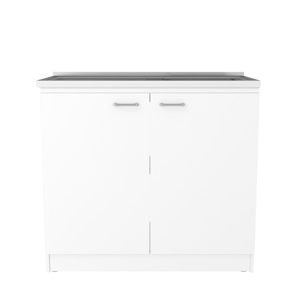 Utility Sink Vernal Kitchen Sink Cabinet with Storage Shelf - Stainless Steel