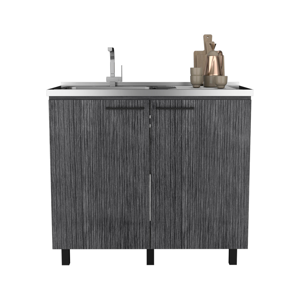 Utility Sink Cabinet Burwood with Two Shelves - Smokey
