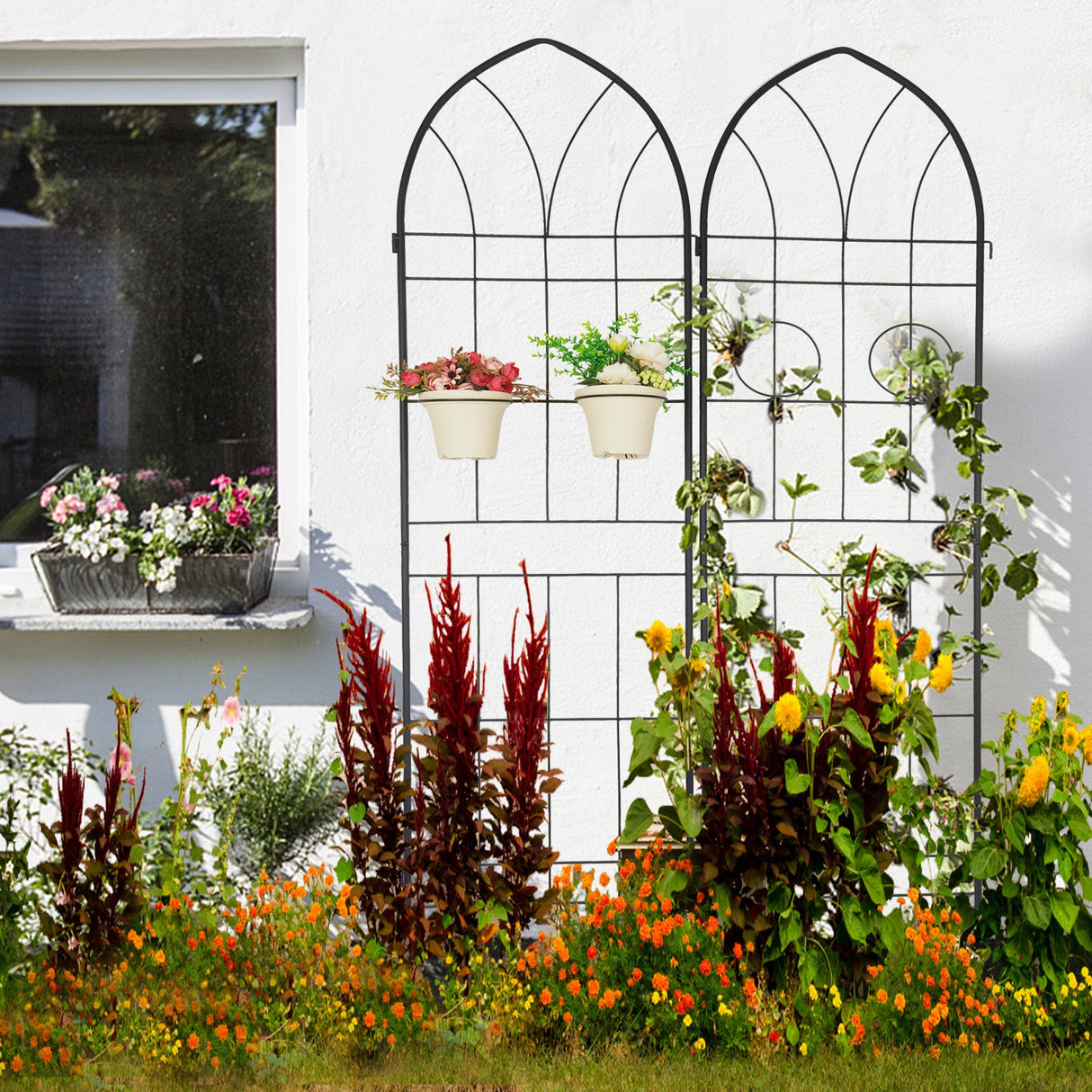 4 Pack Metal Garden Trellis