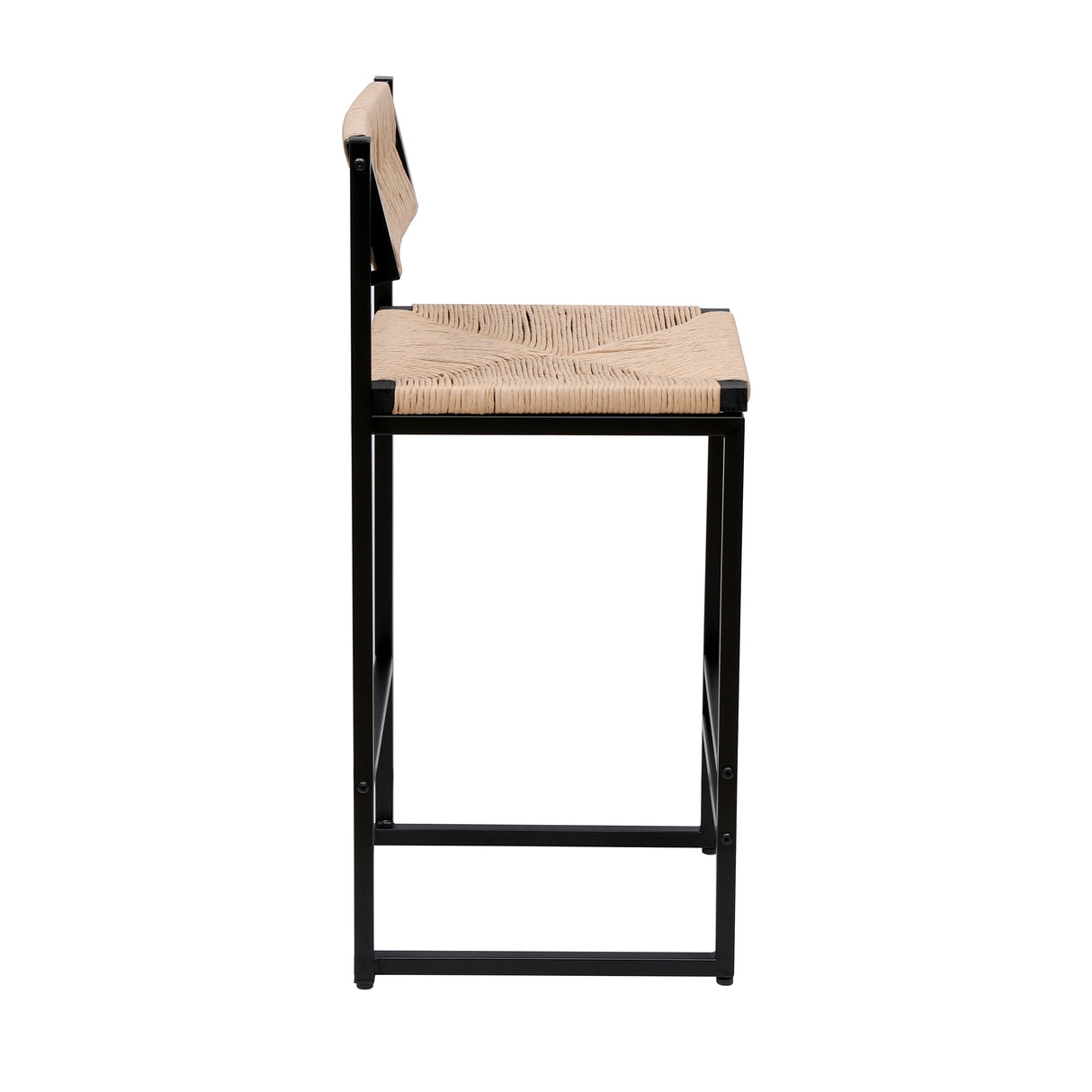 Honey Bar Stools Set of 2 - Paper Rope Weave Dining Chairs