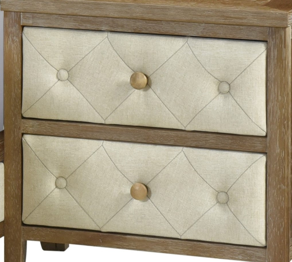 Tufted Drawer Night Stand
