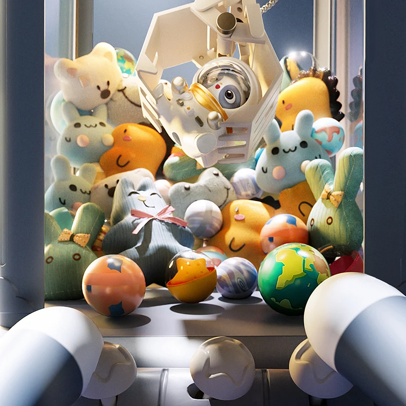 Toy Claw Machine for Kids with Plush Prizes Coin Operated Arcade Game