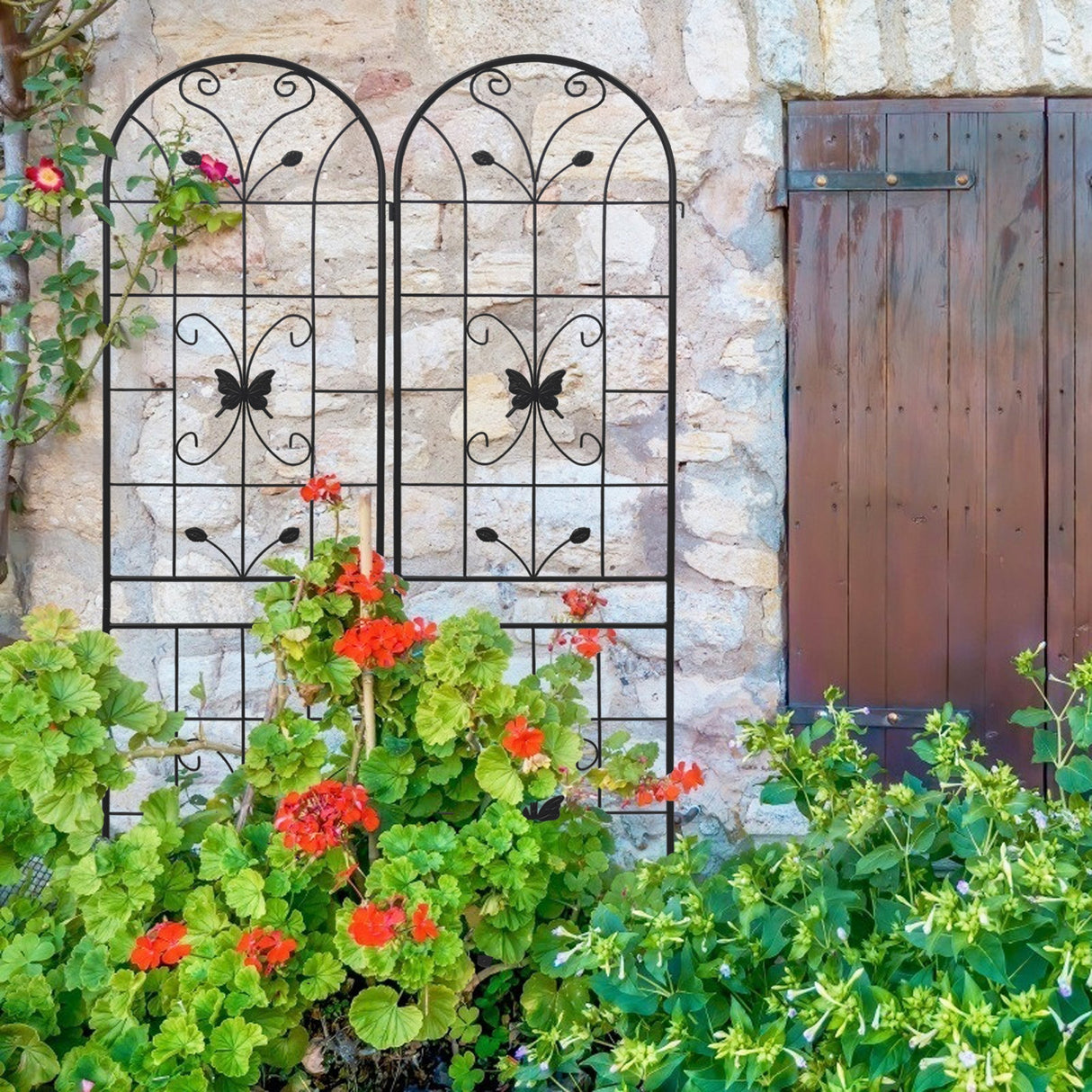 2 Pack Metal Garden Trellis 86.7" x 19.7"