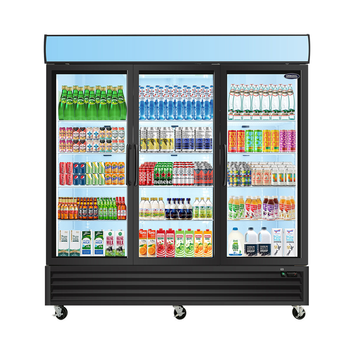 ORIKOOL Glass Door Merchandiser Refrigerator 70 Cu.ft