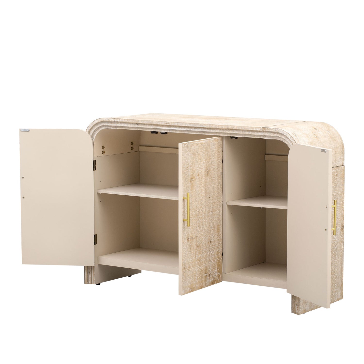 Rustic Curved Waterfall Sideboard