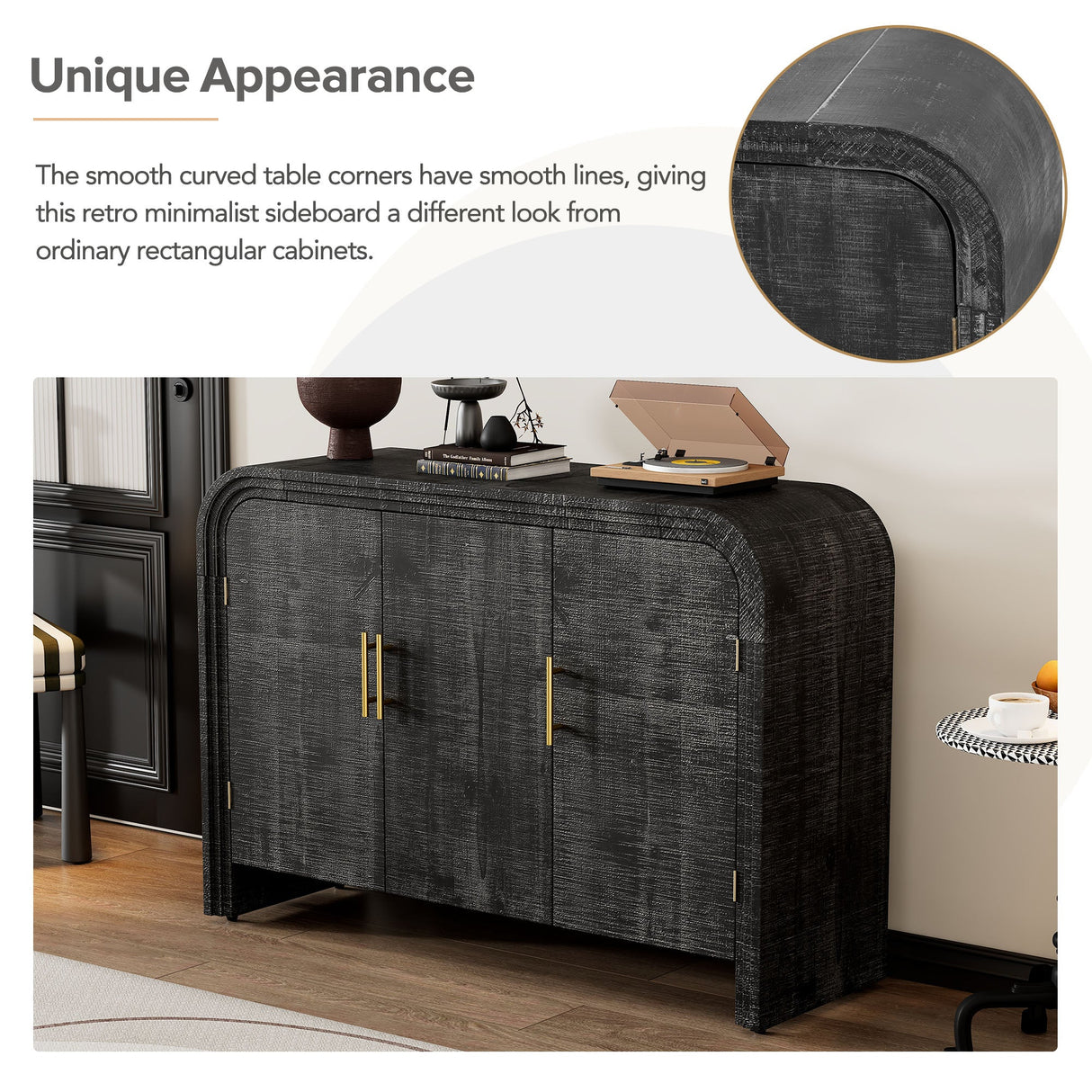 Rustic Curved Waterfall Sideboard