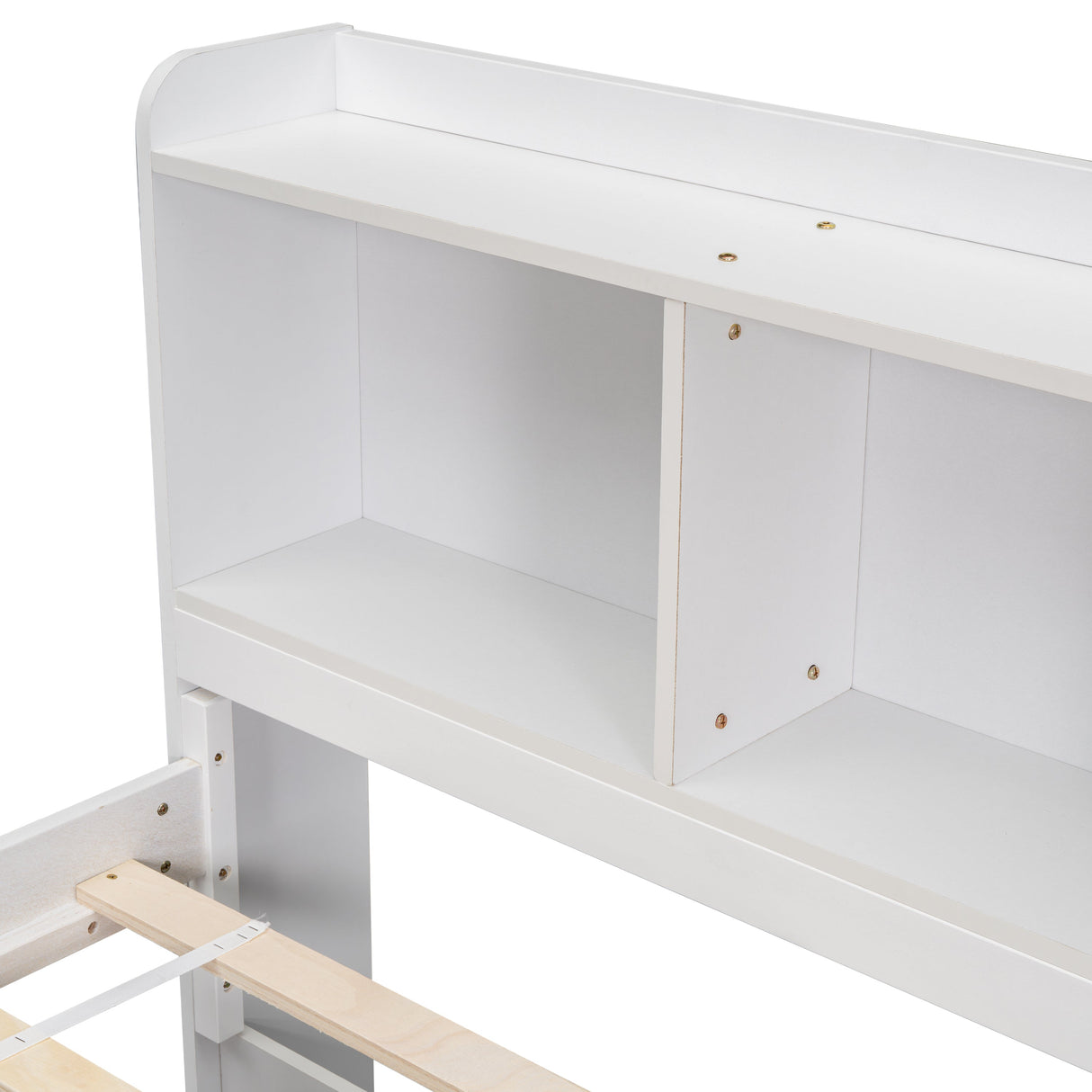 Full Bed with Bookcase Headboard, Under Bed Storage Drawers and Bed End Storage Case
