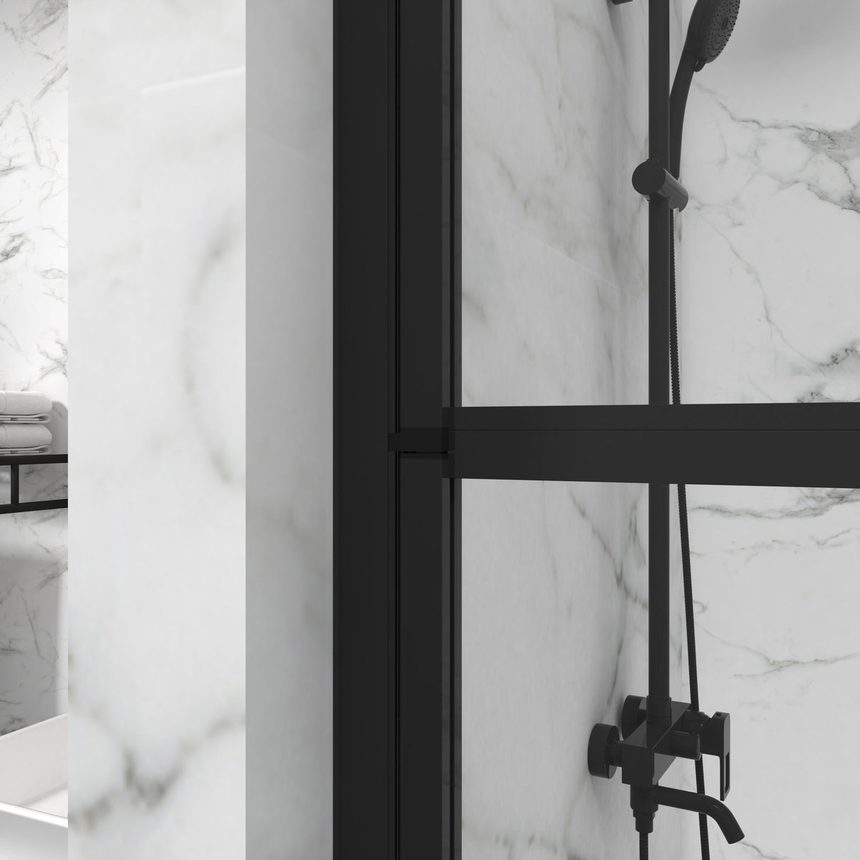 Goodyo Bathtub Screen Panel Shower Door 180° Pivot