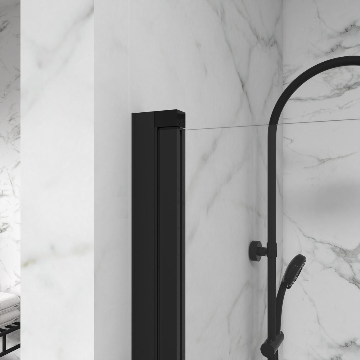 Goodyo Bathtub Screen Panel Shower Door 180° Pivot