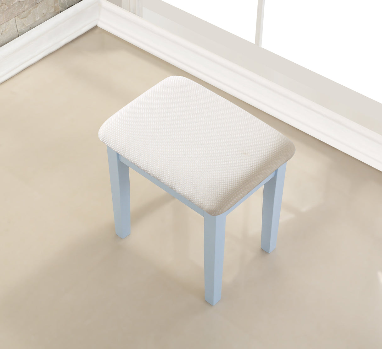 Moniys Wood Moniya Makeup Vanity Table and Stool Set