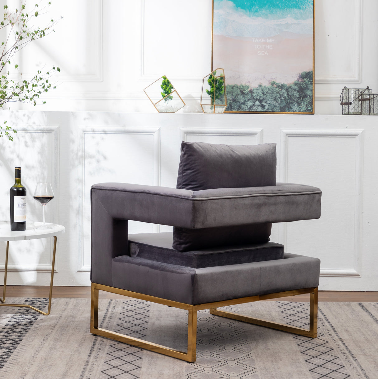Lenola Contemporary Upholstered Accent Arm Chair