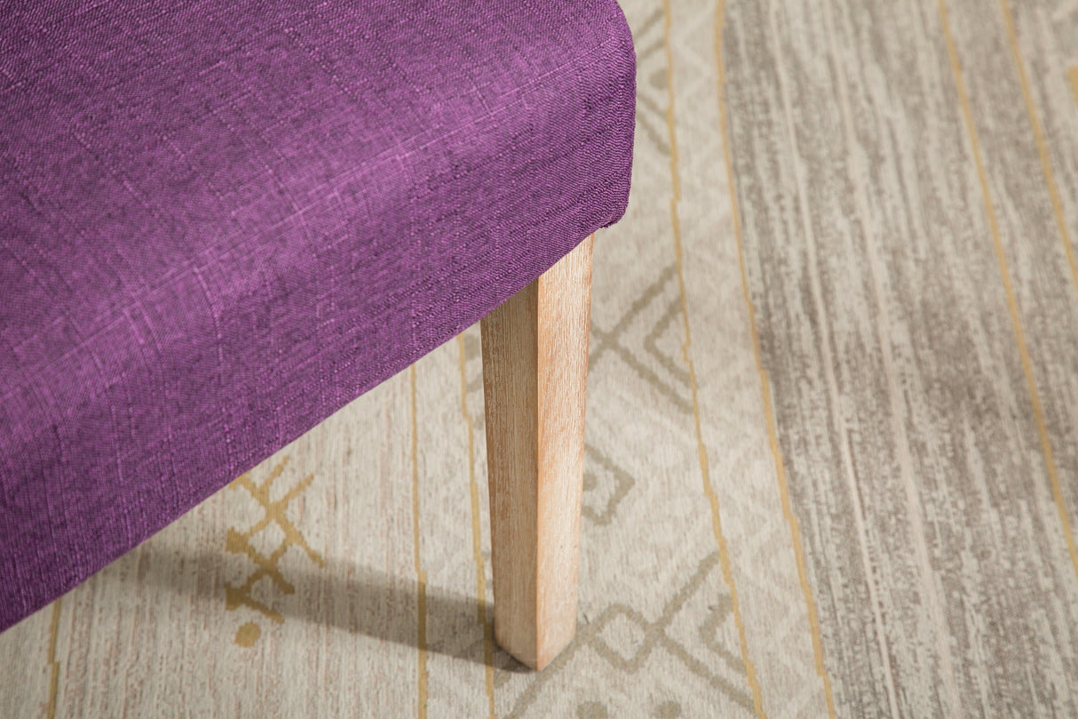 Hazel Solid Wood Button Tufted Upholstered Parsons Dining Chair, Set of 2