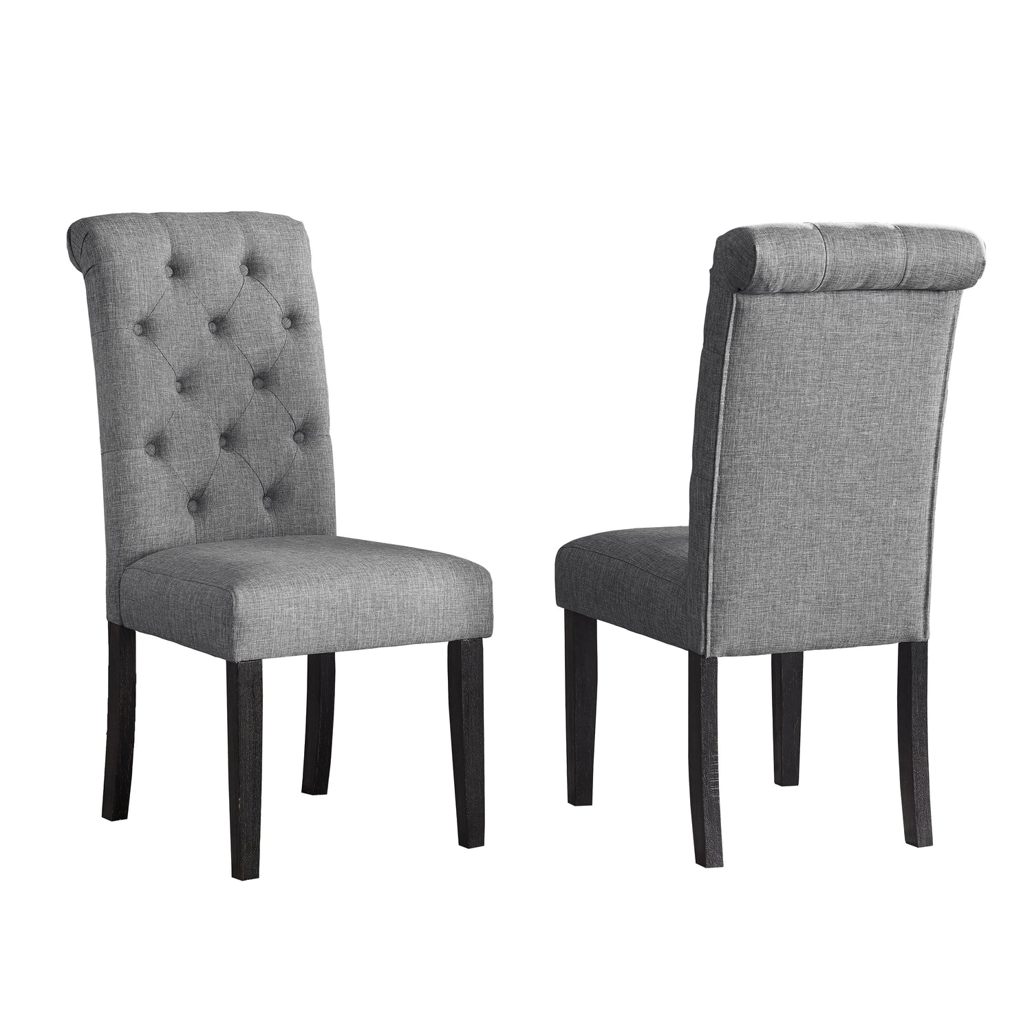 Levi Button Tufted Upholstered Dining Chair, Set of 2