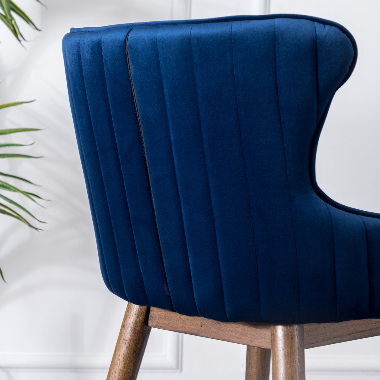 Leland Fabric Upholstered Wingback Bar Stools, Set of 2