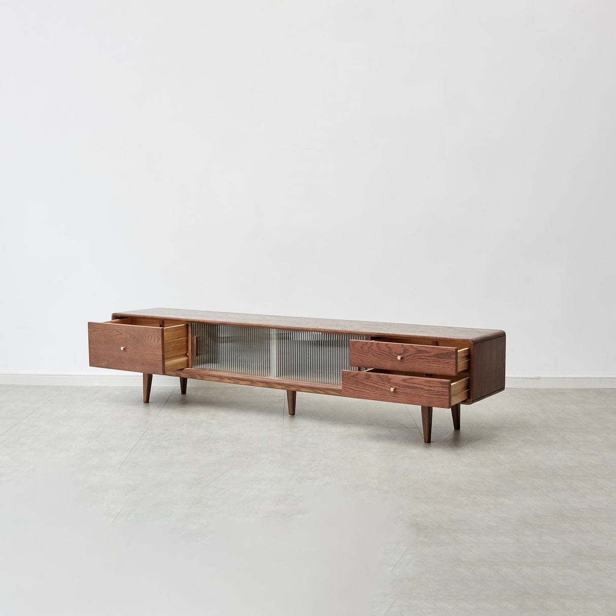 Walnut Color North America A Grade Solid TV Cabinet