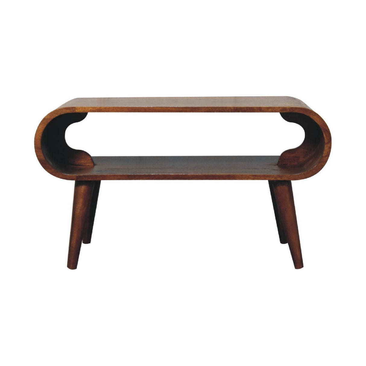 Open Chestnut Coffee Table, Nordic Legs