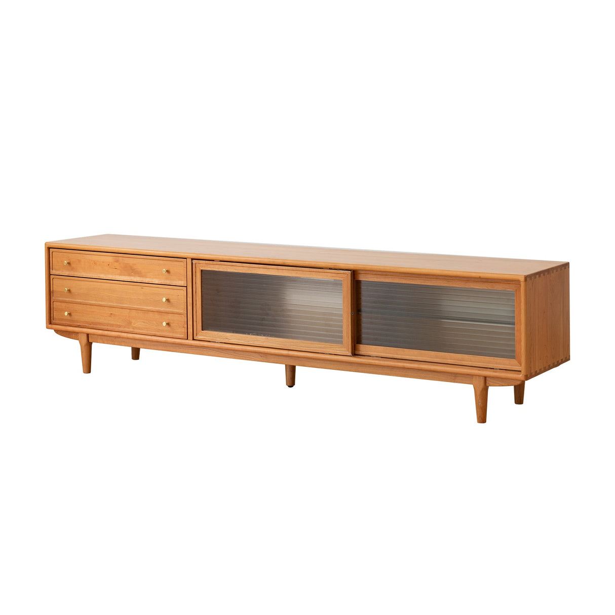North America FAS Grade Solid Cherry Wood TV Cabinet
