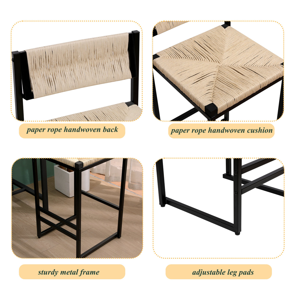 Creamy Bar Chairs Set of 2