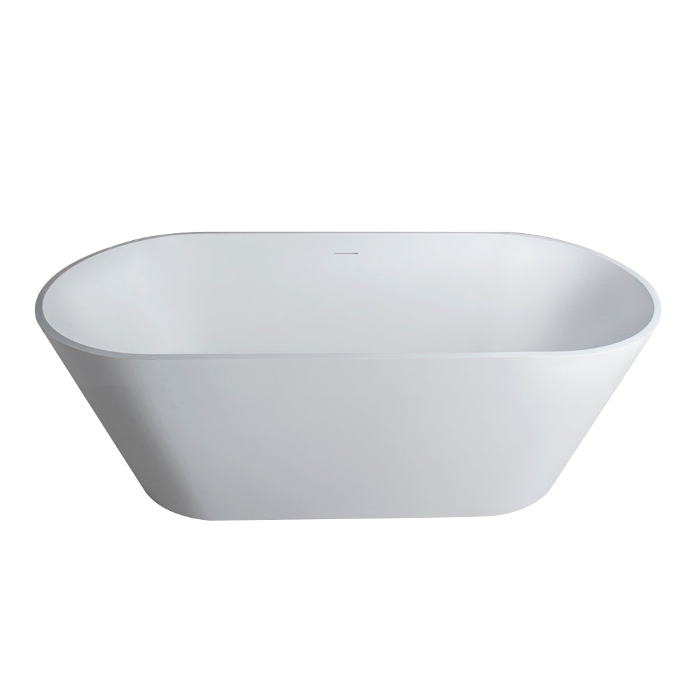 65 Inch Freestanding Solid Surface Soaking Bathtub