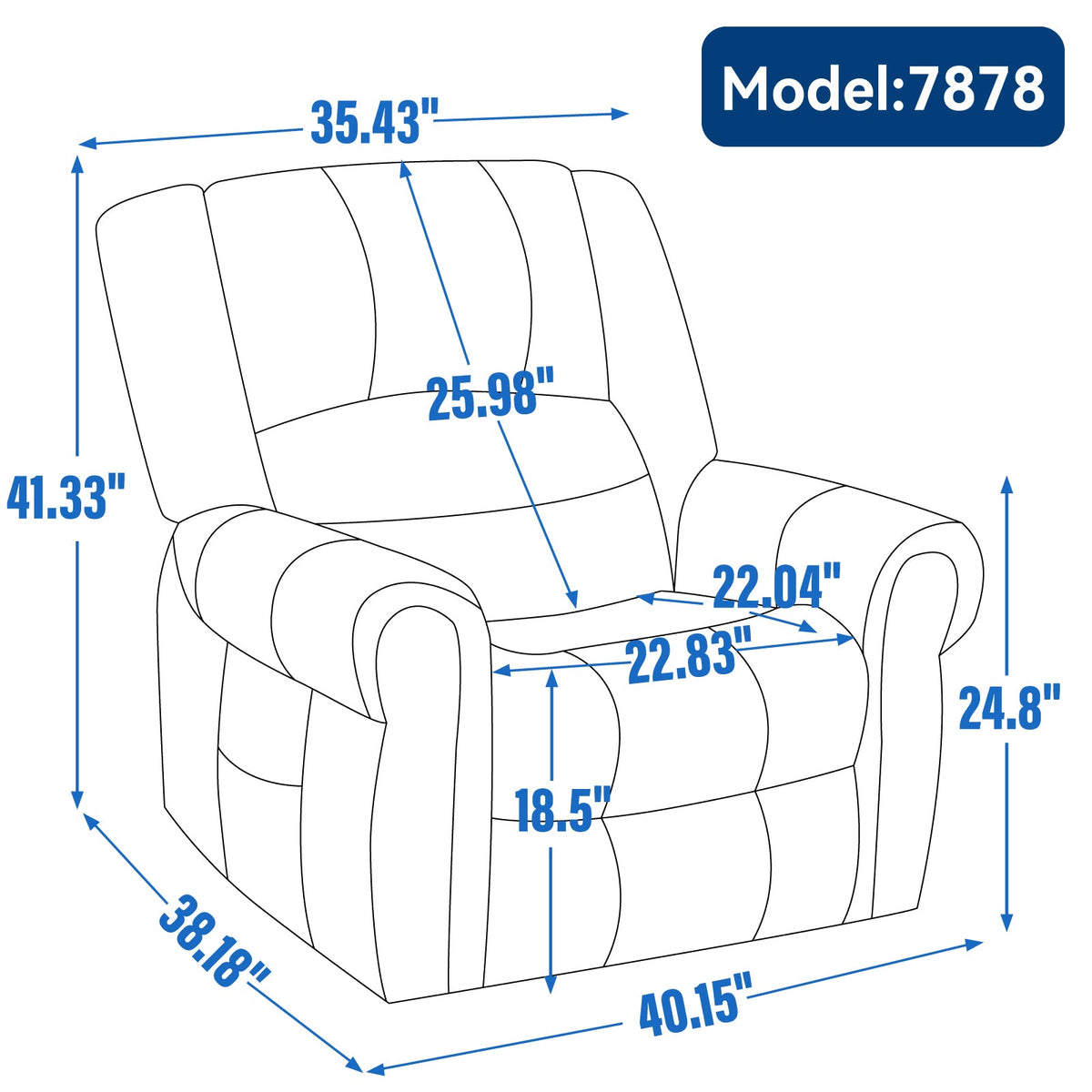 Power Lift Recliner Chair with Heat and Massage - Faux Leather