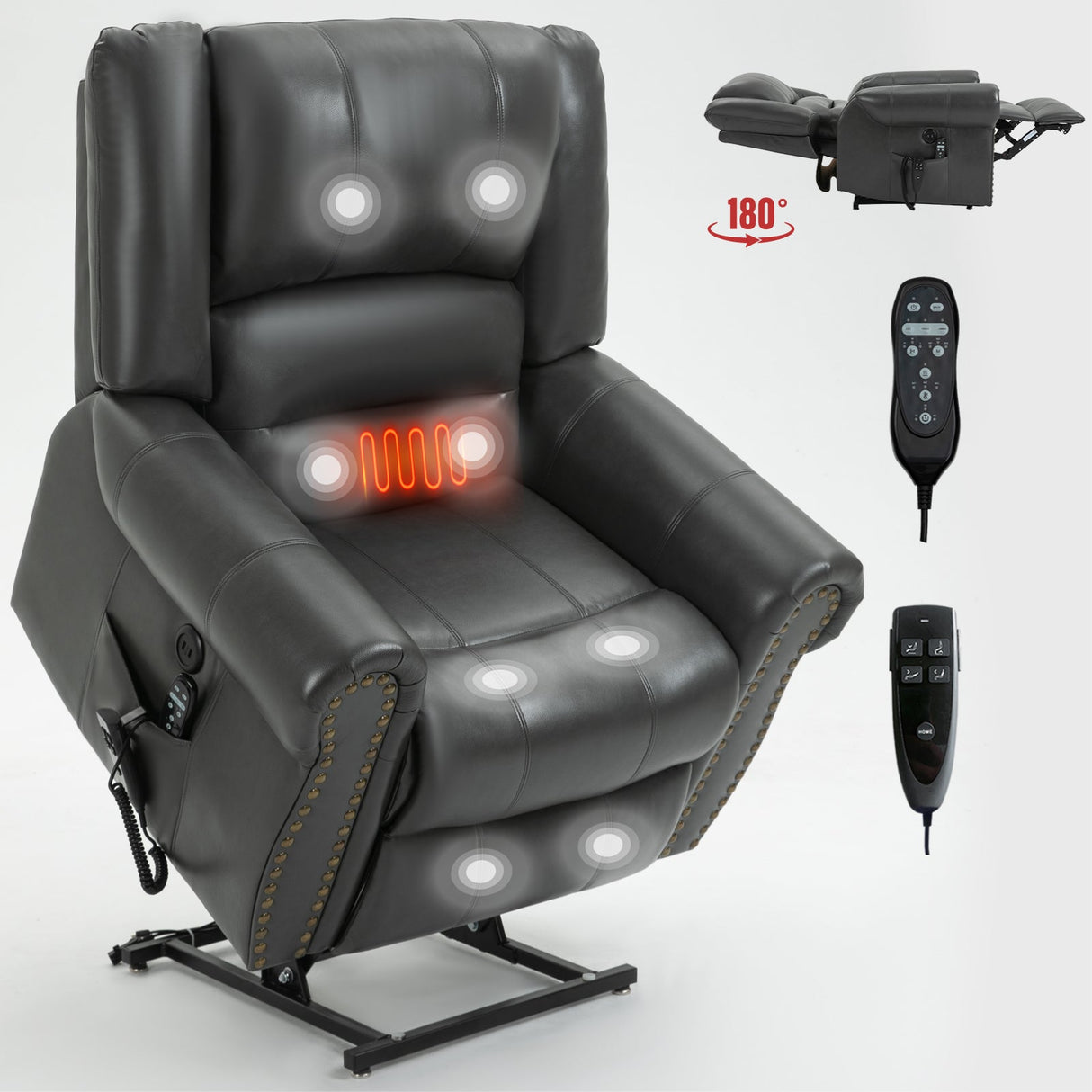 Power Lift Recliner Chair with Heat and Massage