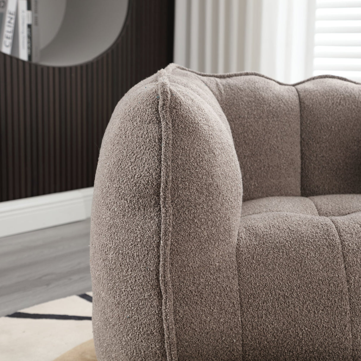 Soft Bean Bag Chair with Footstool