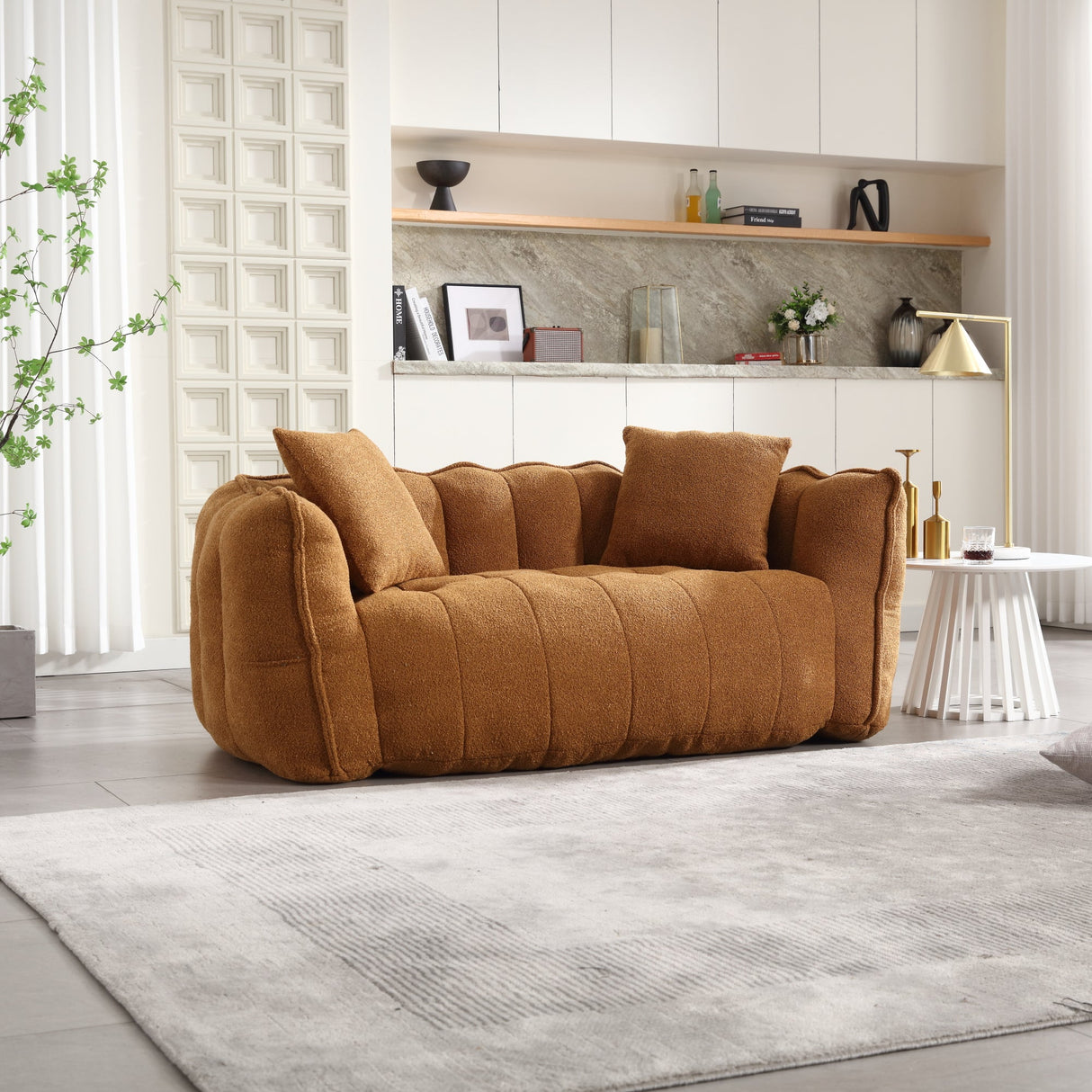 Soft Beanbag Chair with High Resilience Foam Core
