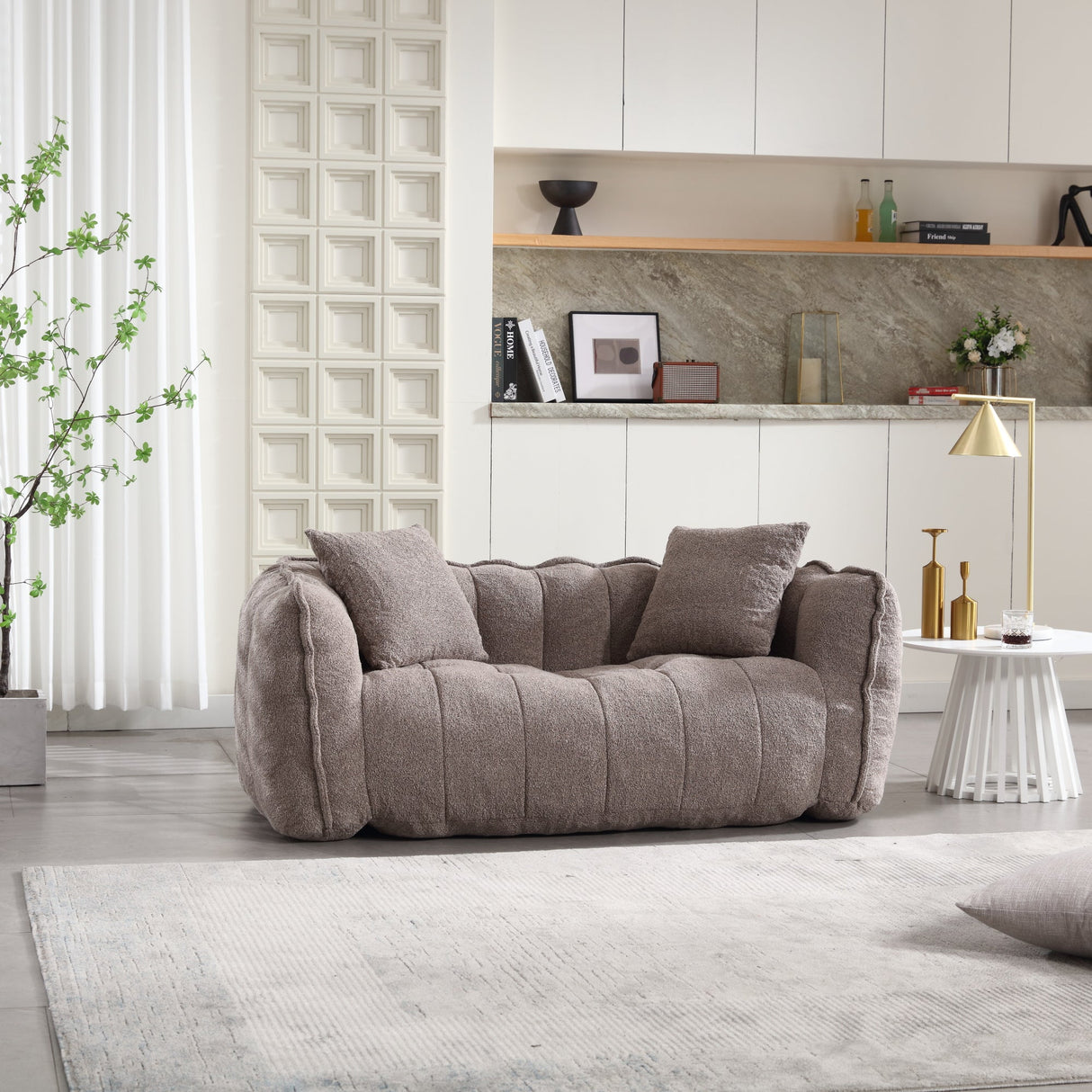 Soft Beanbag Chair with High Resilience Foam Core